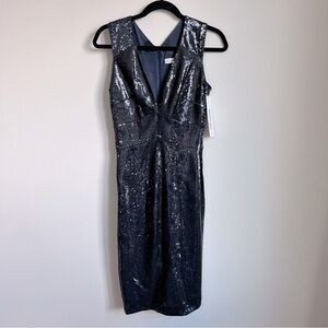NWT St. Emile Petrissa Navy Sequin Dress Sz 4 | Holiday New Years Party Dress